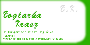 boglarka krasz business card